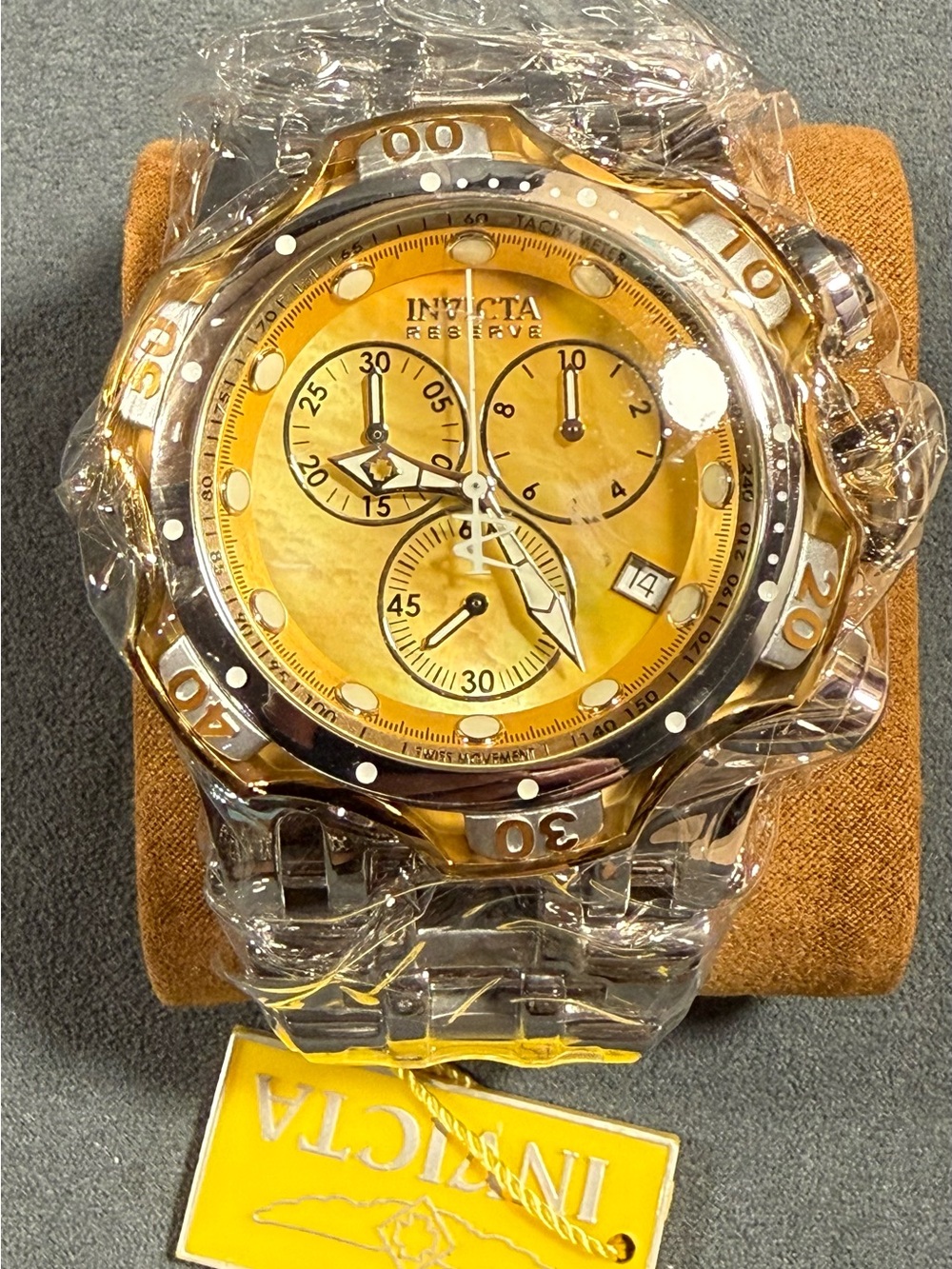 Invicta 45655 Reserve Chaos Men’s Gold-Tone Chronograph Watch